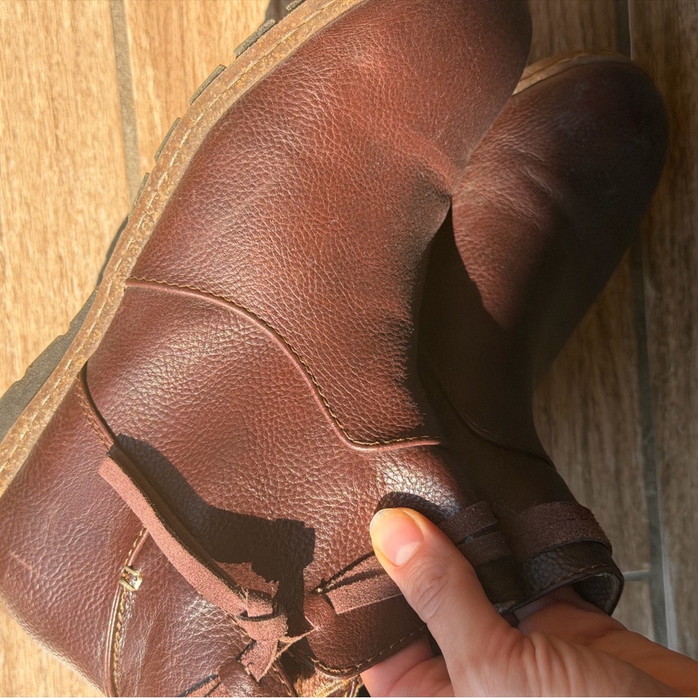 boc Brown Leather Ankle Booties